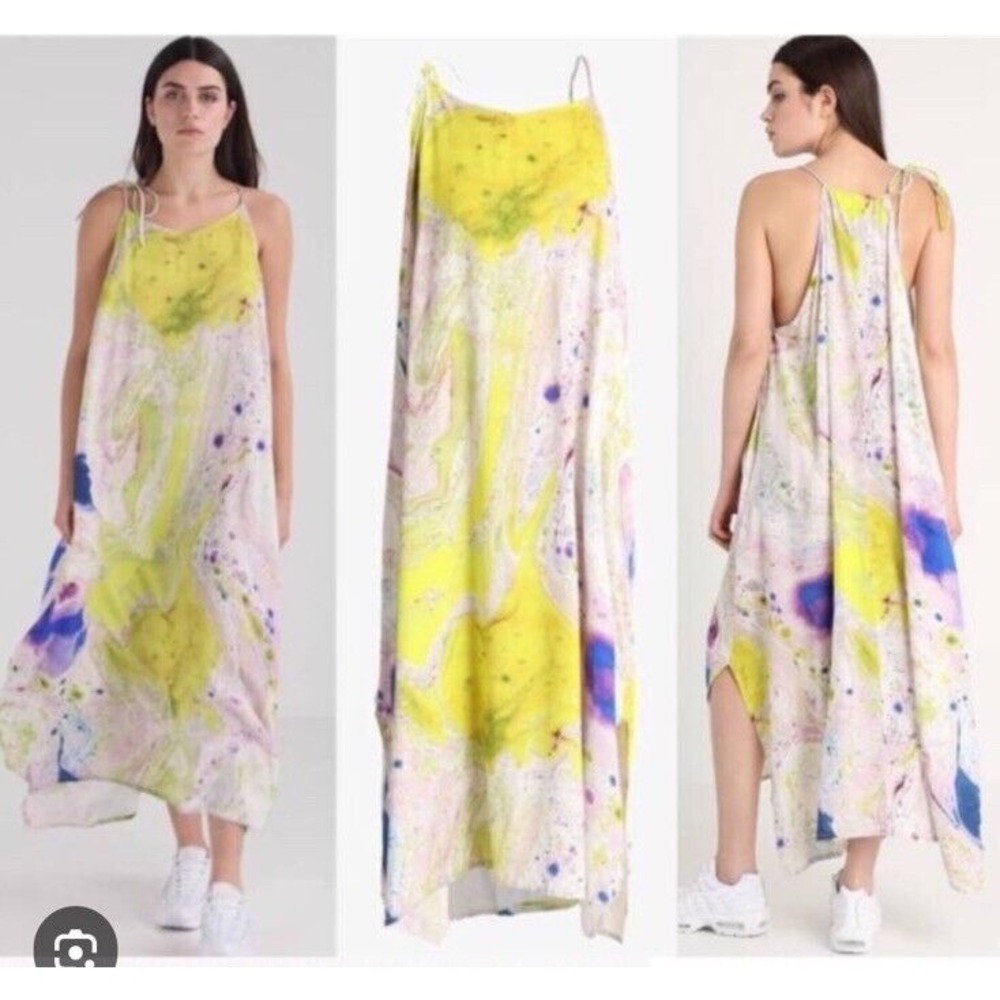 Weekday Moss Strap Strap Maxi Dress Multicolor Sz M